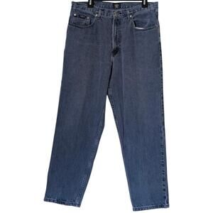 VTG Perry Ellis America Jeans Mens 33x27 Blue Denim Straight Leg‎ Cotton Classic